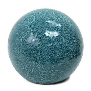 7.75 in. Teal Stone Ball Table Lamp