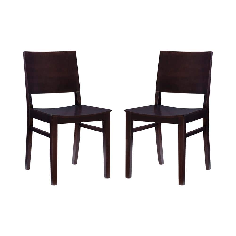 Harpe Brown Wood Dining Side Chair Set of 2
