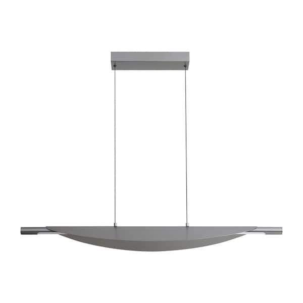 Luma 25-Watt 1 Light Graphite Integrated LED Linear Pendant Light with Graphite Shade