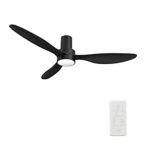 Xander 52 in. Color Changing Integrated LED Indoor Black 10-Speed DC Ceiling Fan with Light Kit and Remote Control