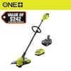 RYOBI ONE+ 18V 13 in. Cordless Battery String Trimmer/Edger with 4.0 Ah Battery and Charger P20180