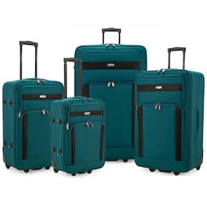 Cedar 4-Piece Teal Softside Lightweight Rolling Luggage Set