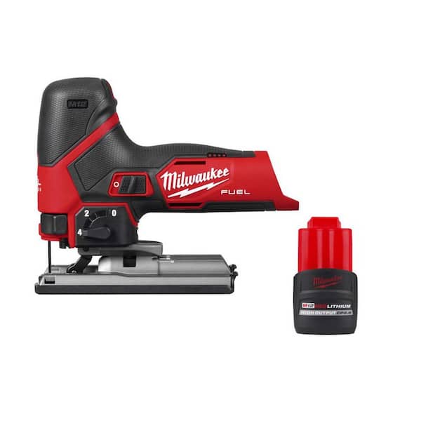 Milwaukee M12 FUEL 12-Volt Lithium-Ion Cordless Jig Saw with M12 REDLITHIUM HIGH OUTPUT CP2.5 Battery Pack