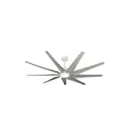 Liberator WiFi 72 in. LED Indoor/Outdoor Pure White/Stone Smart Ceiling Fan with Light with Remote Control