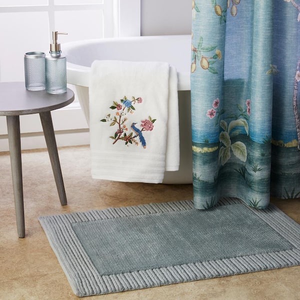 VERA WANG Eden Gray Cotton 2-Piece Bath Rug Set USHS6D1219317 - The Home  Depot