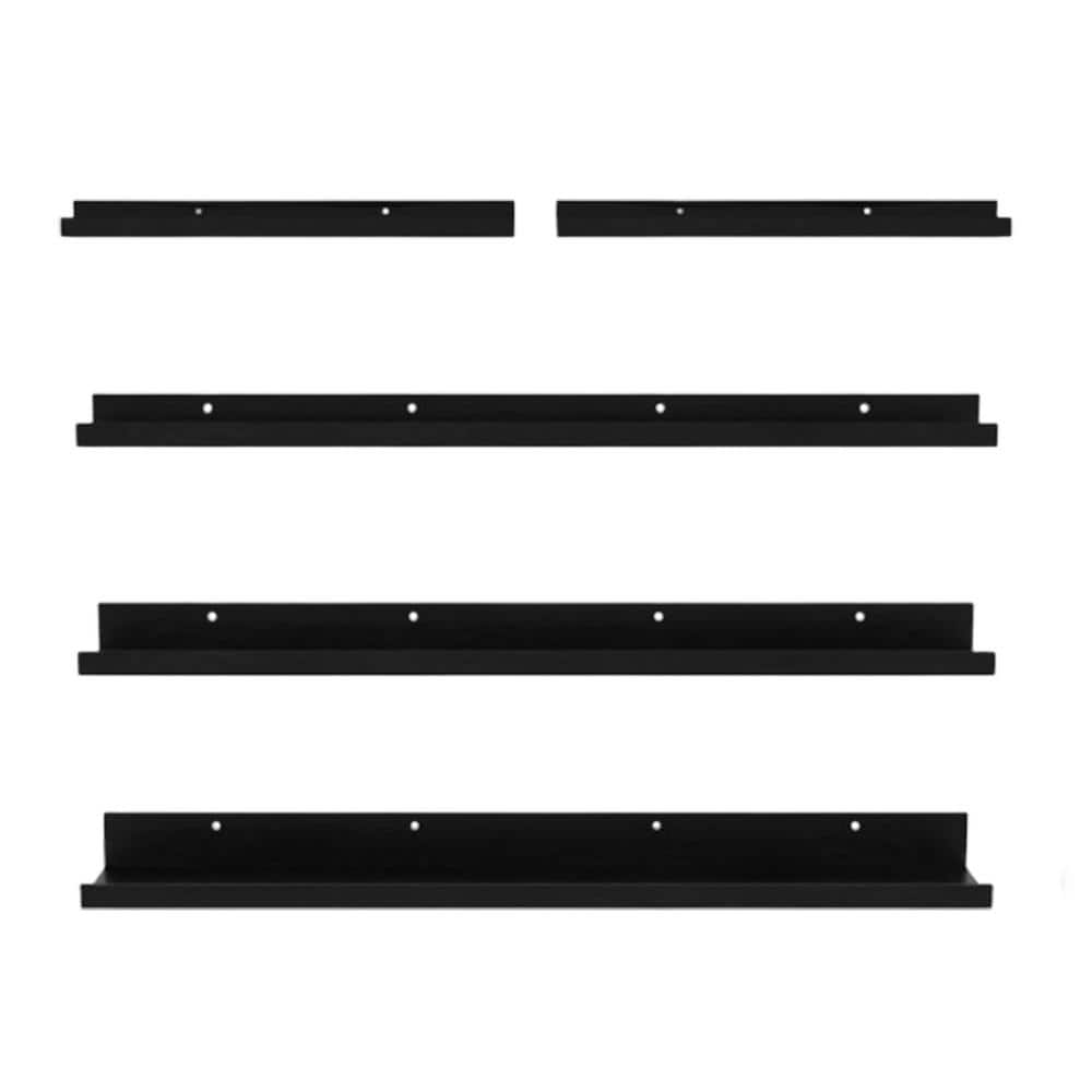 36 in. W x 6 in. D Black Wood Large Floating Shelves Decorative Wall Shelf 