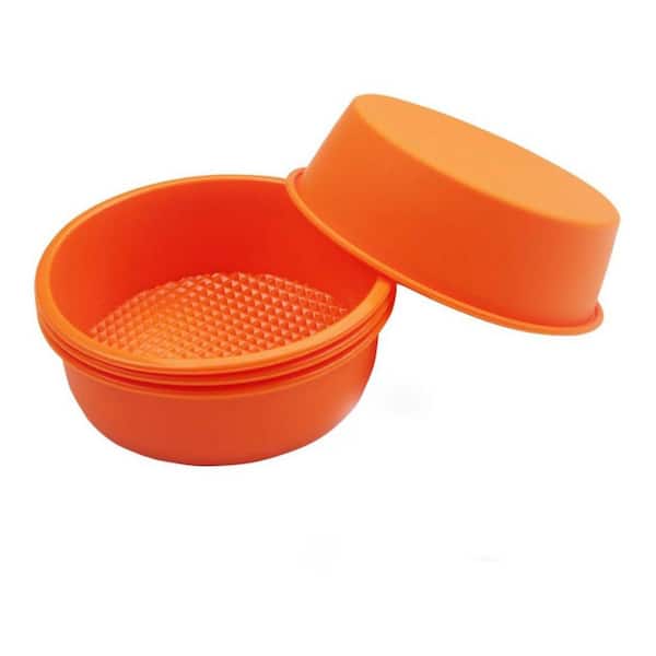 4-Piece Silicone Round Rainbow Cake Pan Nonstick Flexible Bakeware Set for Layer Cake Pizza Omelet Frittata