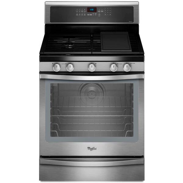 Whirlpool Gold 5.8 cu. ft. Gas Range with Self-Cleaning Convection Oven in Stainless Steel