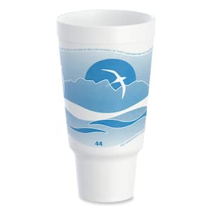 Horizon 44 oz. Ocean Blue/White Hot/Cold Foam Drinking Cups (300 Per Case)