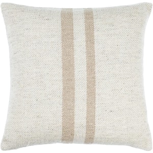 Modern Brett Accent Pillow Cover with Polyfill Insert, 20 in. L x 20 in. W, Gray/Taupe