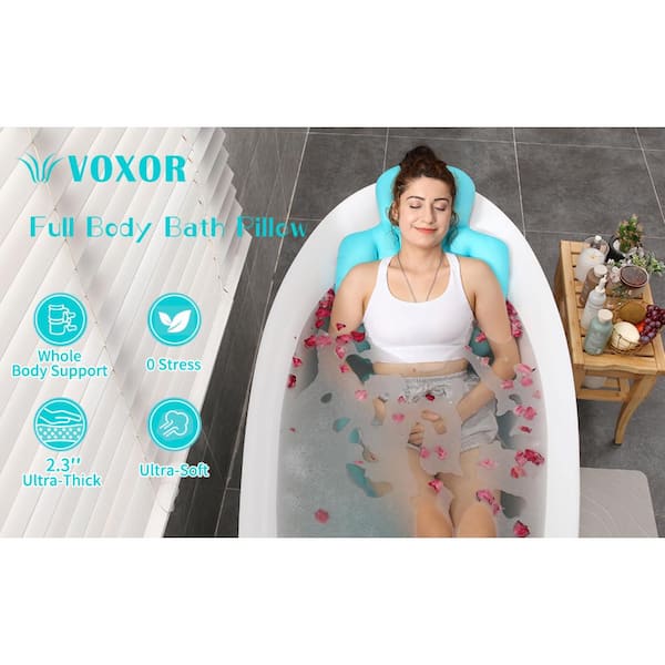 Pesipers Ergonomic Full Body Bath Pillow For Bathtub, 3.9 Inch Thickened Tub Pillows For Back Support And Headrest Neck, Soft 5D Air Mesh Cushion & Mat, Bathtub Pillow - View #7