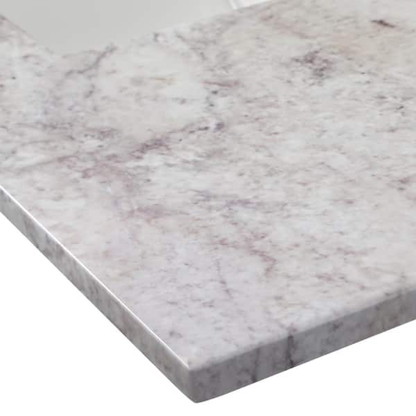 Home Decorators Collection - 49 in. W x 22 in. D Ceramic White Rectangular Single Sink Vanity Top in Winter Mist