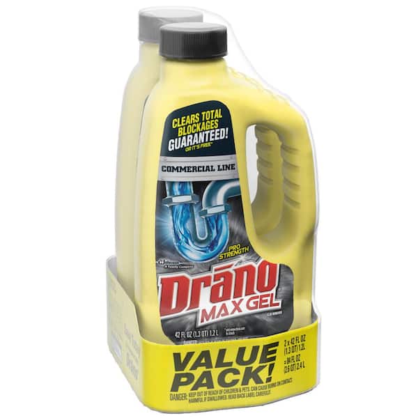 Drano Gel Drain Clog Remover and Cleaner 16oz and Snake Plus Tool 23  inches, Unclogs tough blockages, Commercial Line
