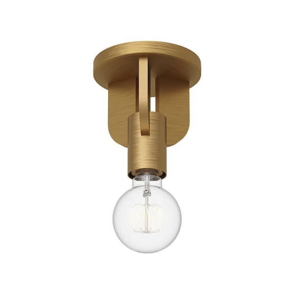 ALORA MOOD Claire 5 in. 1 Light 60-Watt Aged Gold Semi-Flush Mount