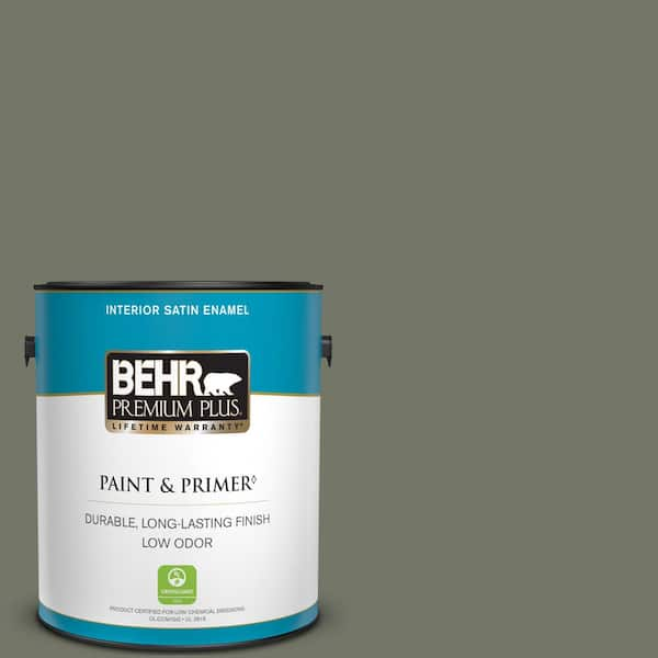 BEHR PREMIUM PLUS 1 gal. Home Decorators Collection #HDC-AC-20 Halls of Ivy Satin Enamel Low Odor Interior Paint & Primer