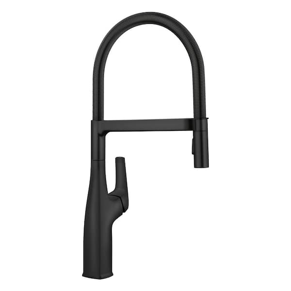 Blanco Rivana Single-Handle Semi-Pro Standard Kitchen Faucet in Matte Black