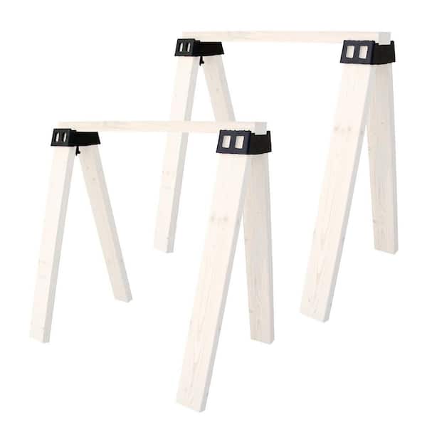Sawhorse Brackets for 2x4 Lumber, Heavy Duty Plastic, 500 lbs Capacity (4-Piece)
