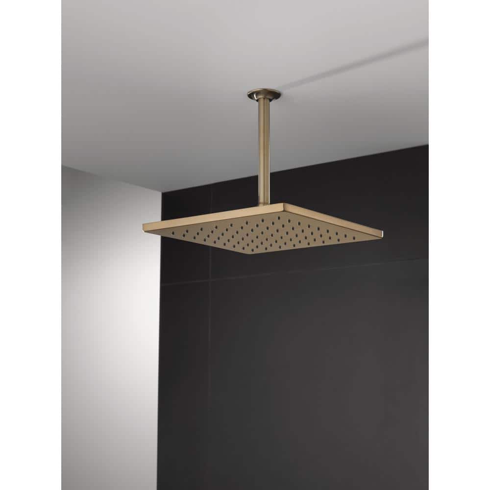 Champagne Bronze Square Ceiling Mounted Rain Shower Head