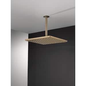 1-Spray Patterns 1.75 GPM 11.75 in. Wall Mount Fixed Shower Head in Lumicoat Champagne Bronze