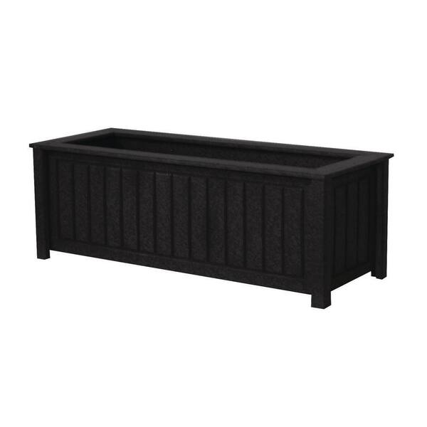 Eagle One North Hampton 34 in. x 12 in. Black Recycled Plastic Commercial Grade Planter Box