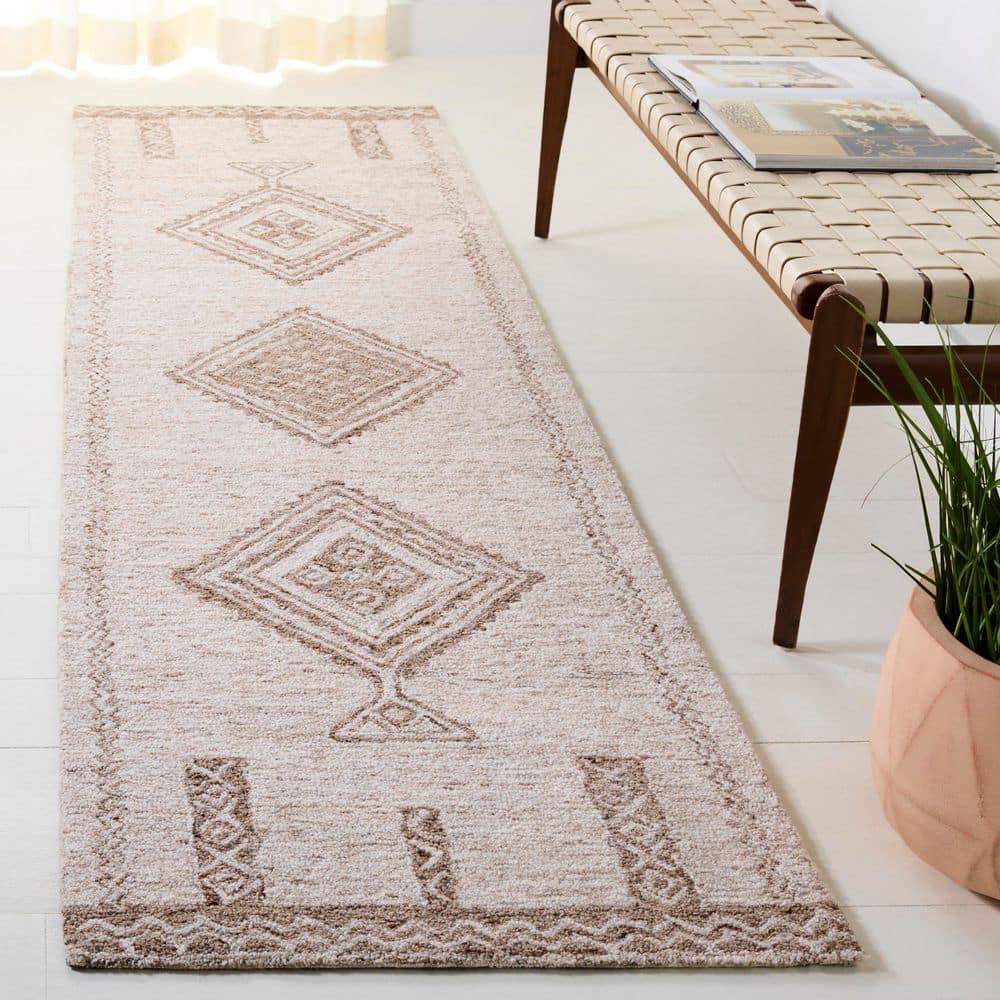 Kenya 2 ft. x 8 ft. Brown/Beige Border Aztec Runner Rug price history on PriceWatchPro