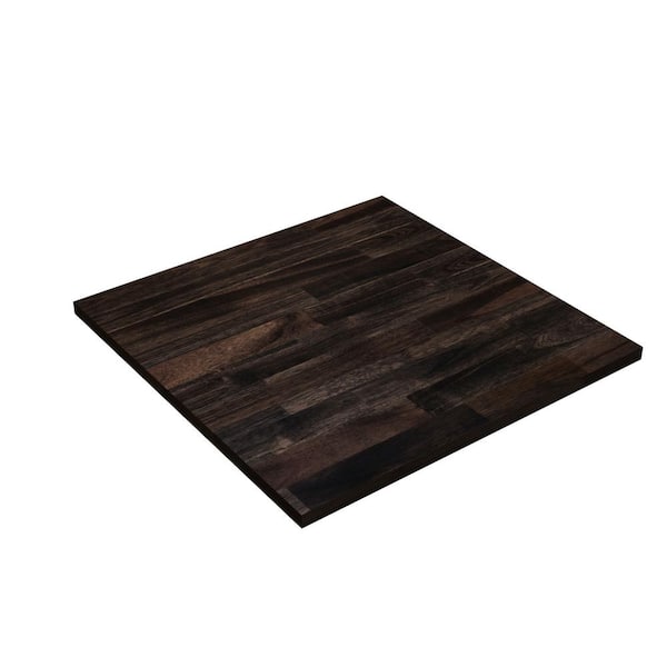 Interbuild 2.3 ft. L x 28 in. D, Acacia Butcher Block Table Top Countertop in Espresso with Square Edge (Pack of 3)