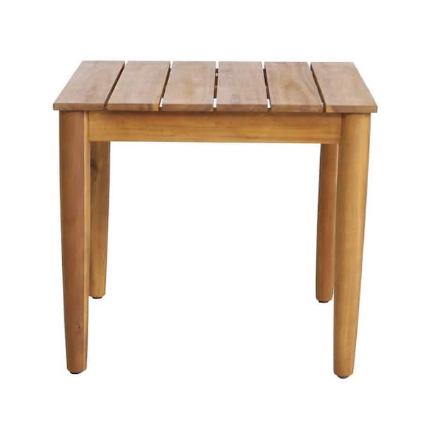 Teak Square Wood Outdoor Side Table