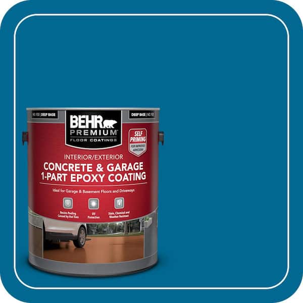 1 gal. #OSHA-1 OSHA SAFETY BLUE Self-Priming 1-Part Epoxy Satin Interior/Exterior Concrete and Garage Floor Paint