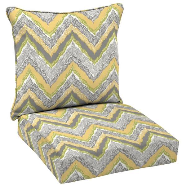 Hampton Bay Seville Welted Deep Seating Outdoor Lounge Chair Cushion Set