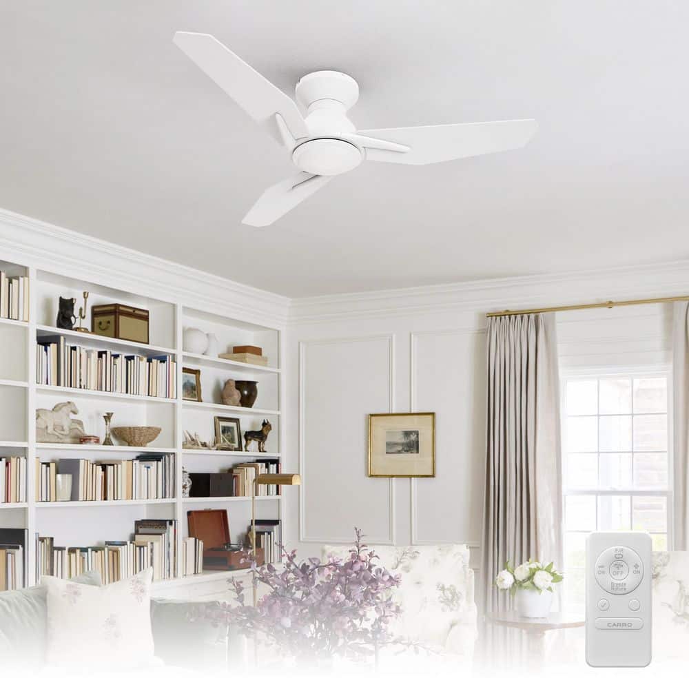 CARRO Deville 44 in. Indoor Matte White 10-Speed DC Motor Flush