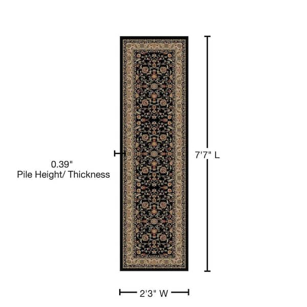 Style Selections 2-ft x 3-ft Black Rectangular Indoor Spring Door Mat in  the Mats department at