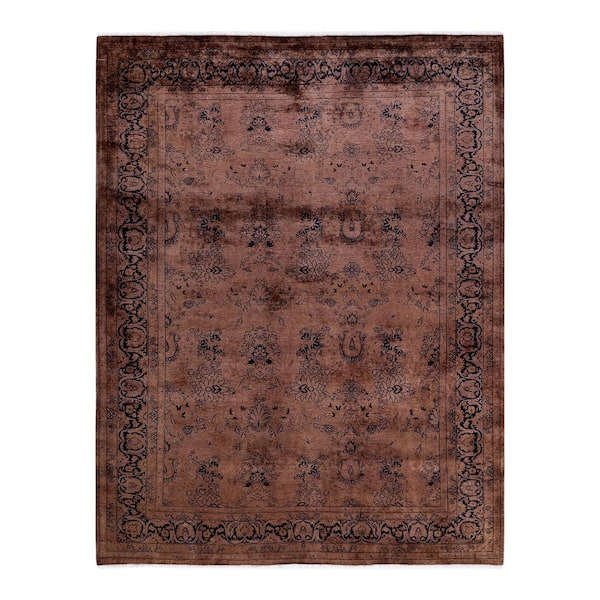 Chloe & Olivia Home Overdyed Brown 6 ft. 4 in. x 8 ft. 2 in. Wool Indoor Area Rug