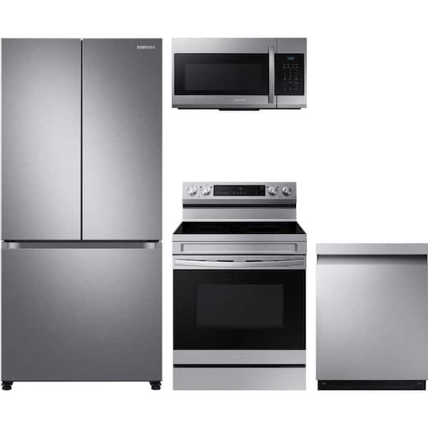 17.5 cu. ft. Counter Depth 3-Door French Door Refrigerator with 5-Burner Freestanding Range and TallTub Smart Dishwasher