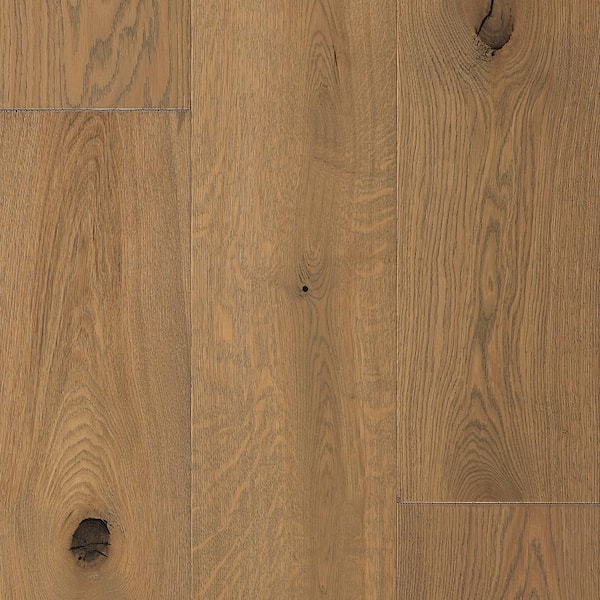 Malibu Wide Plank Sunset Cliffs French Oak 3/8 in. T x 6.5 in. W Click Lock Wire Brushed Engineered Hardwood Flooring (23.6 sqft/case)