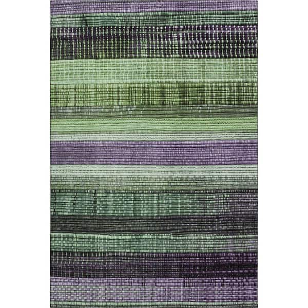 Mayfield Premium Machine Washable Abstract AMF1873 Purple 10 ft. x 14 ft. Area Rug