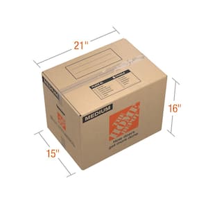 21 in. L x 15 in. W x 16 in. D Medium Moving Box with Handles