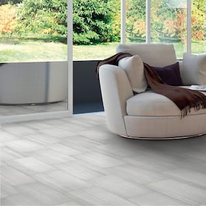 Milano Lasa White 12 in. x 24 in. Matte Porcelain Floor and Wall Tile Sample (1.9 sq. ft./Piece)