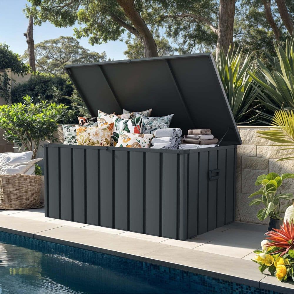 PURPLE LEAF Outdoor Deck Box 150 Gallon Waterproof Lockable