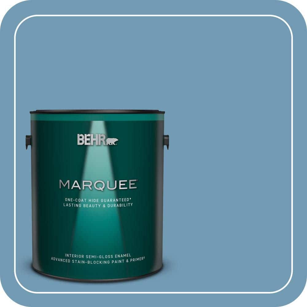BEHR MARQUEE 1 gal. #560D-5 Ocean View Semi-Gloss Enamel Interior Paint ...