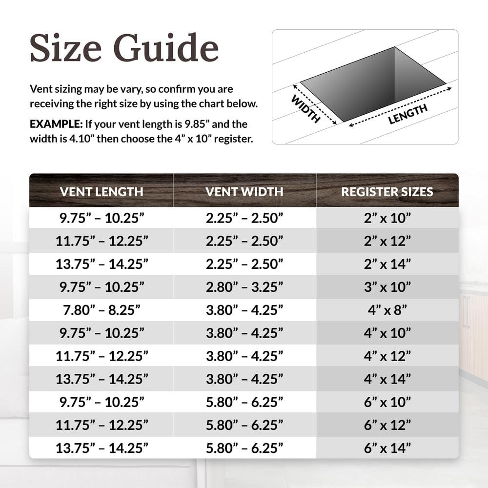 4x12 Inch Rubbed Bronze Steel Floor Register with Decorative Design