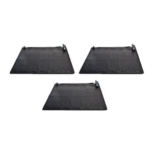 Above Ground Swimming Pool Solar Water Heater Mat, Black (3-Pack)