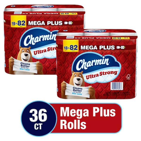 Ultra Strong White Toilet Paper Roll (36 Mega Plus Rolls)