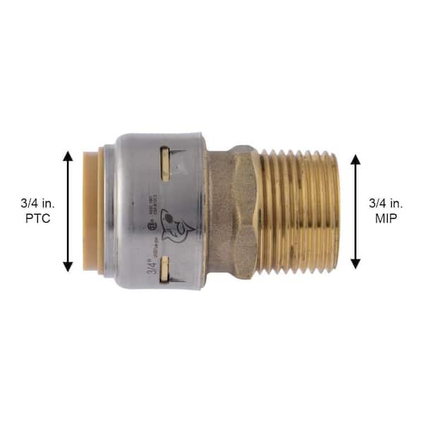 SharkBite - Max 3/4 in. Push-to-Connect x MIP Brass Adapter Fitting