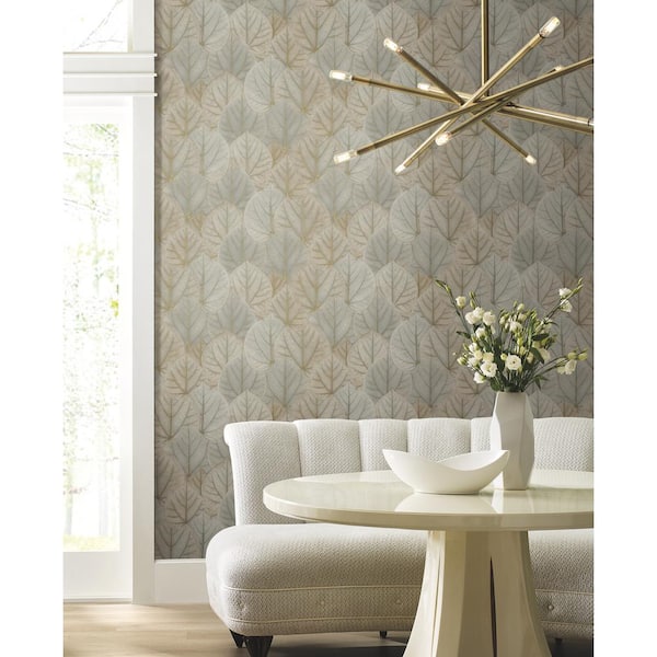 Leaf Concerto Taupe Wallpaper