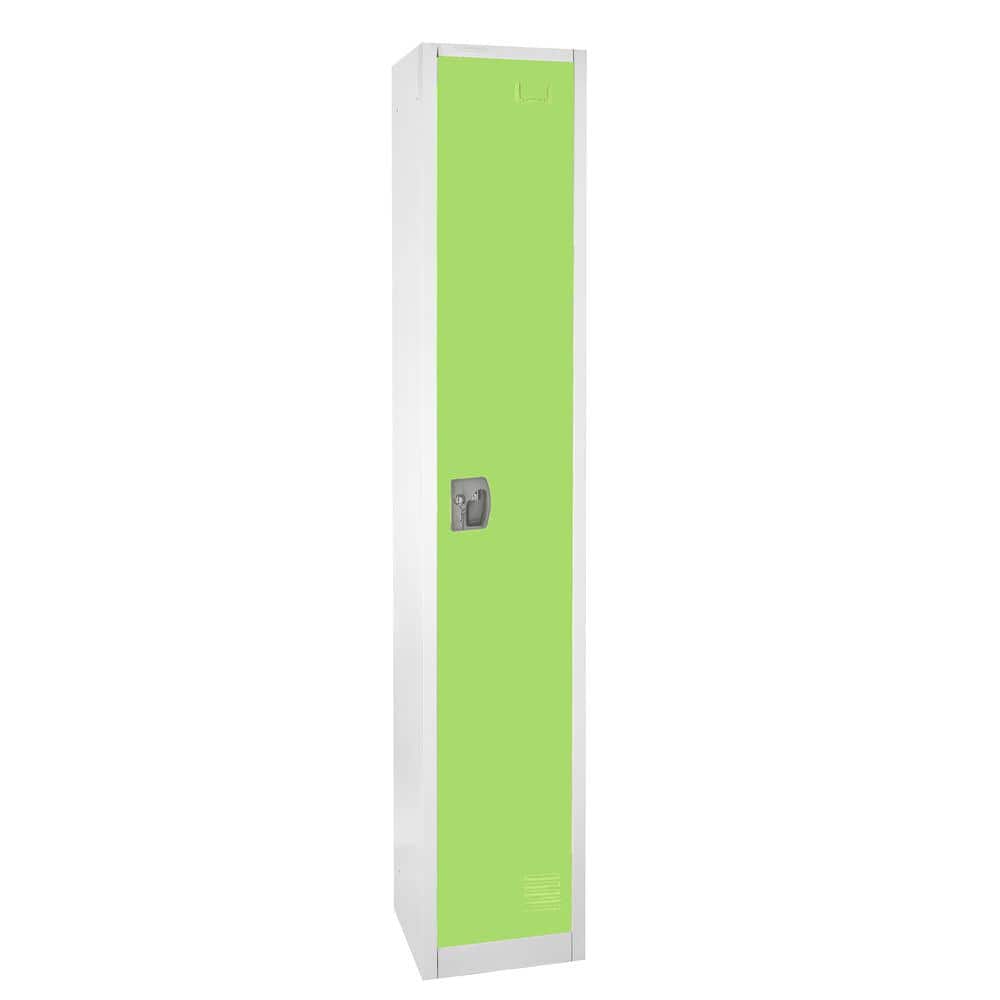 629-Series 72 in. H 1-Tier Steel Key Lock 2-Shelf Storage Locker Free Stand