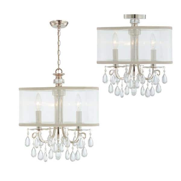 Etruscan Teardrop Mini Crystal Chandelier in Polished Chrome