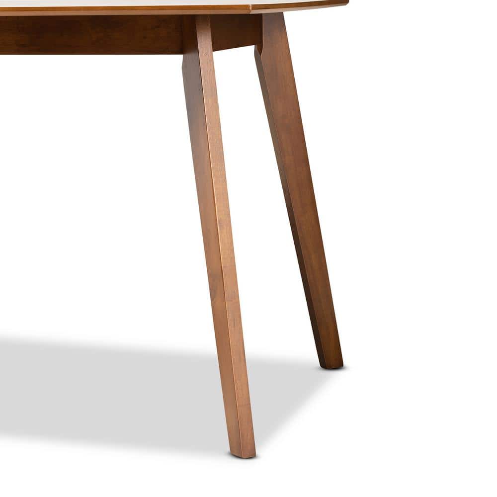 Walnut Brown 48" Transitional Wood Dining Table for Four
