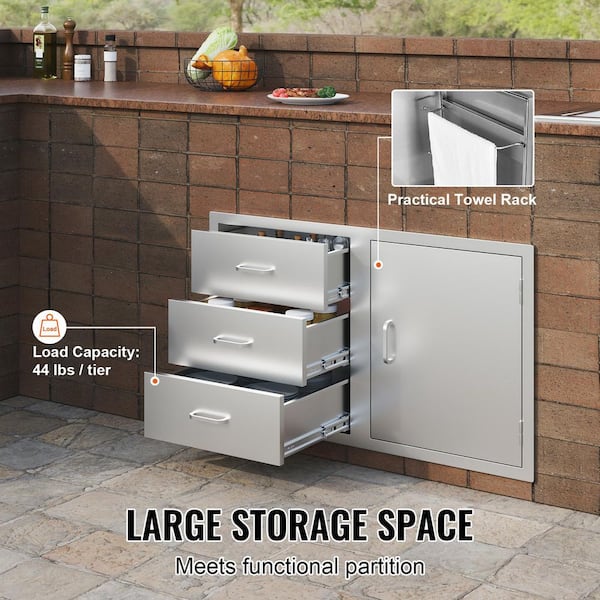 VEVOR 38.1 in. W x 22.6 in. H x 20.8 in. D Outdoor Kitchen