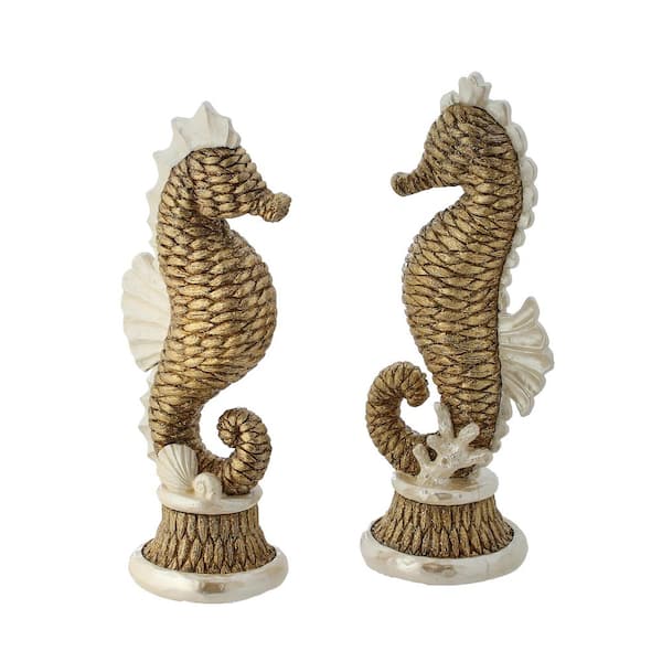 10.5 in. Resin  Seahorse Set of 2
