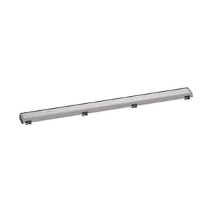 RainDrain Match Stainless Steel Linear Tileable Shower Drain Trim for 35 1/4 in. Rough in Brushed Stainless Steel